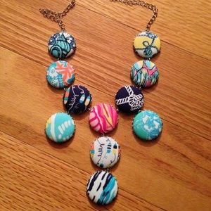 Lilly Pulitzer Button Bubble Necklace Etsy OOAK